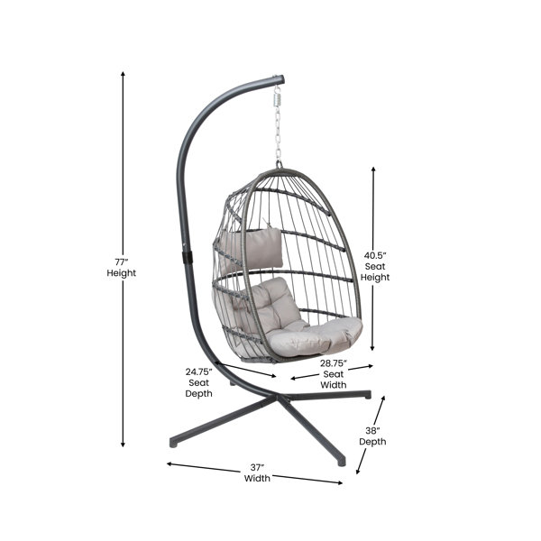 Hanging egg chair online dimensions